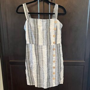 Striped Button-Down Dress